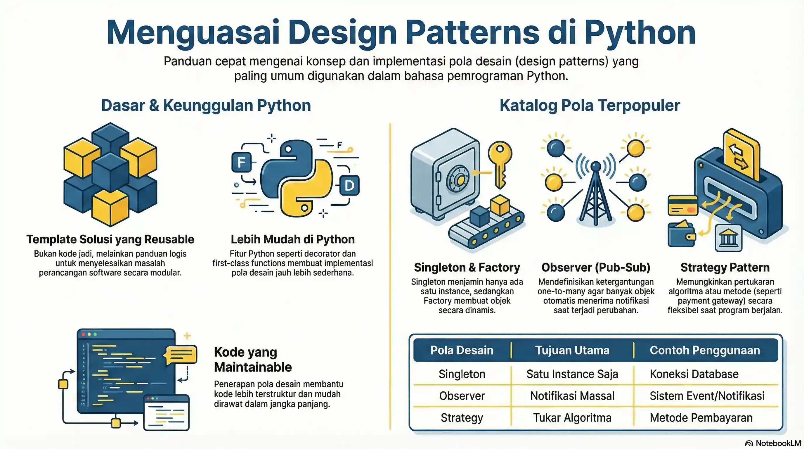 Tutorial Design Patterns Python - Singleton Factory Observer Strategy